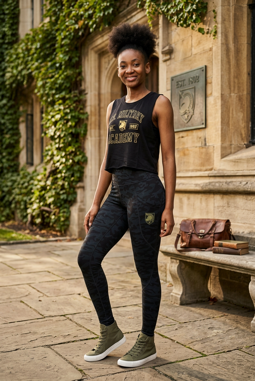 West Point Black Camo Pocket Legging