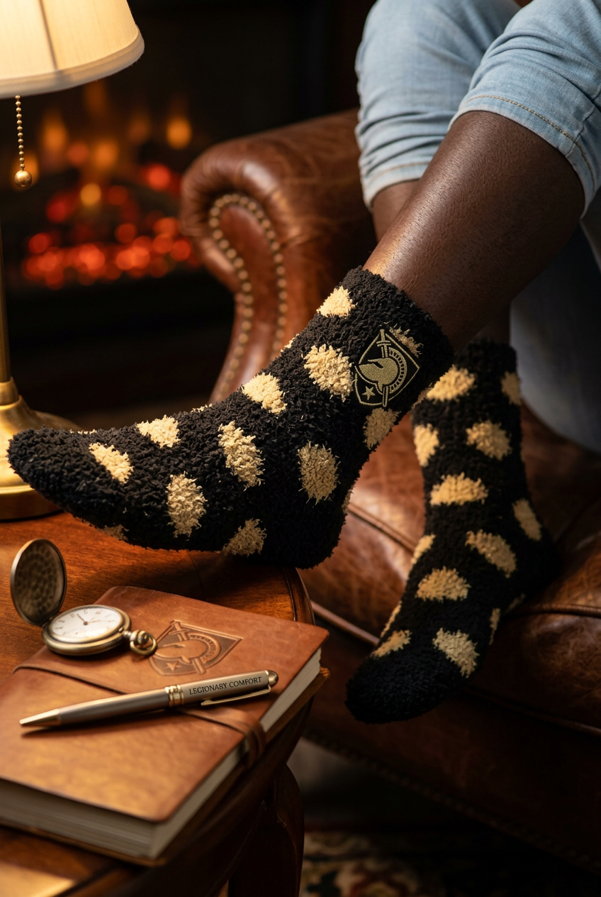 WP Fuzzy Dot Sock - Black
